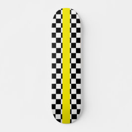 Geo Square With Yellow Stripe  Skateboard