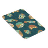 Geo-stap buiten | Blauw patroon Magneet (Rechterzijde)