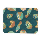 Geo-stap buiten | Blauw patroon Magneet (Horizontaal)