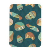 Geo-stap buiten | Blauw patroon Magneet (Verticaal)