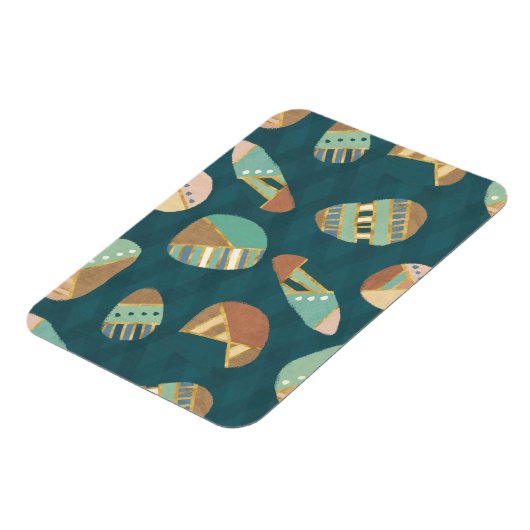 Geo-stap buiten | Blauw patroon Magneet (Linkerzijde)