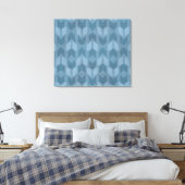 Geo-stap buiten | Blauw pijlpatroon Canvas Afdruk (Insitu (Slaapkamer))