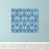 Geo-stap buiten | Blauw pijlpatroon Canvas Afdruk (Insitu (Houten vloer))