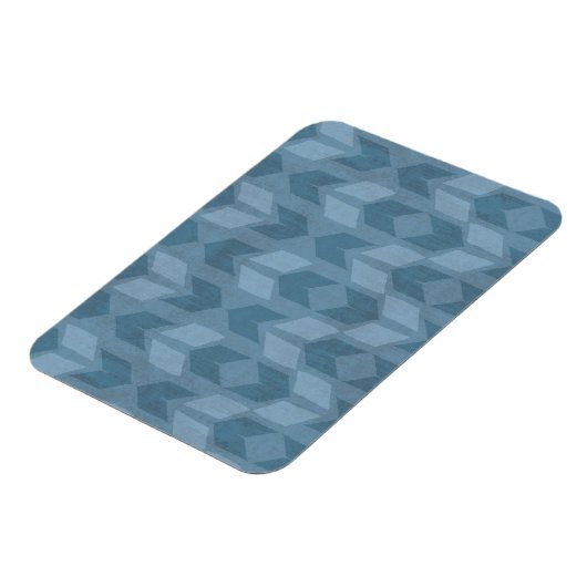 Geo-stap buiten | Blauw pijlpatroon Magneet (Linkerzijde)