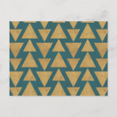 Geo-stap buiten | Blauwgroen gouden en donkere pat Briefkaart (Voorkant)