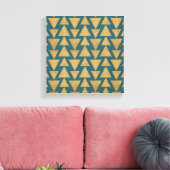 Geo-stap buiten | Blauwgroen gouden en donkere pat Canvas Afdruk (Insitu (Woonkamer))