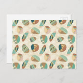 Geo-stap buiten | Blauwgroen patroon Briefkaart (Voorkant / Achterkant)