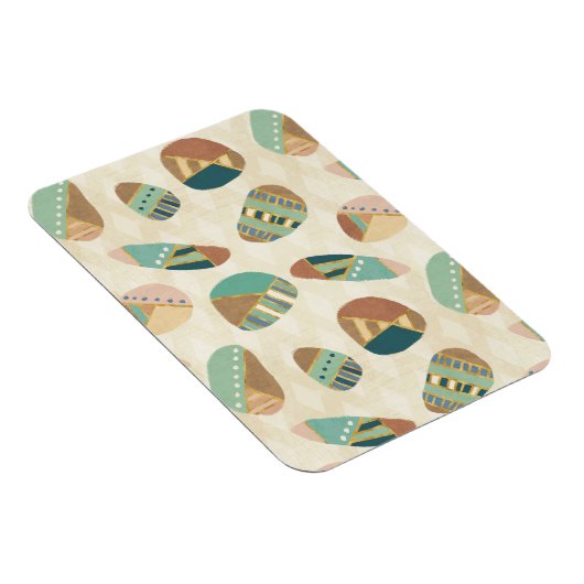 Geo-stap buiten | Blauwgroen patroon Magneet (Rechterzijde)