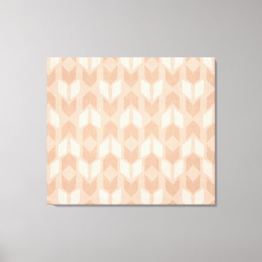 Geo-stap buiten | Coral Arrow Pattern Canvas Afdruk (Voorkant)