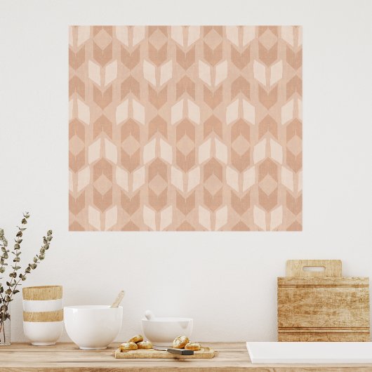 Geo-stap buiten | Coral Arrow Pattern Poster (Keuken)