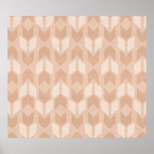 Geo-stap buiten | Coral Arrow Pattern Poster (Voorkant)