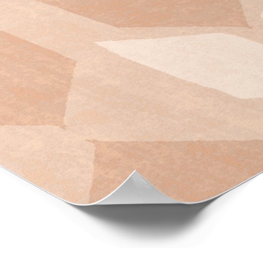 Geo-stap buiten | Coral Arrow Pattern Poster (Hoek)