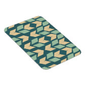 Geo-stap buiten | Geometrisch Blauwgroen pijlpatro Magneet (Rechterzijde)