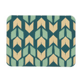 Geo-stap buiten | Geometrisch Blauwgroen pijlpatro Magneet (Horizontaal)