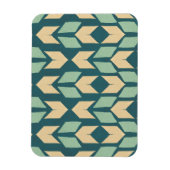 Geo-stap buiten | Geometrisch Blauwgroen pijlpatro Magneet (Verticaal)