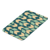 Geo-stap buiten | Geometrisch Blauwgroen pijlpatro Magneet (Linkerzijde)