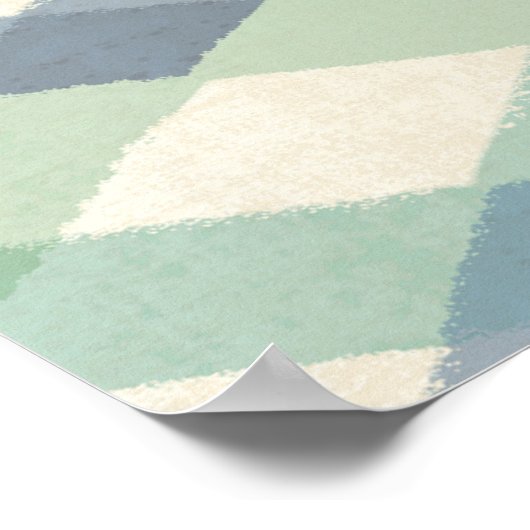 Geo-stap buiten | Geometrisch pasteipatroon Poster (Hoek)