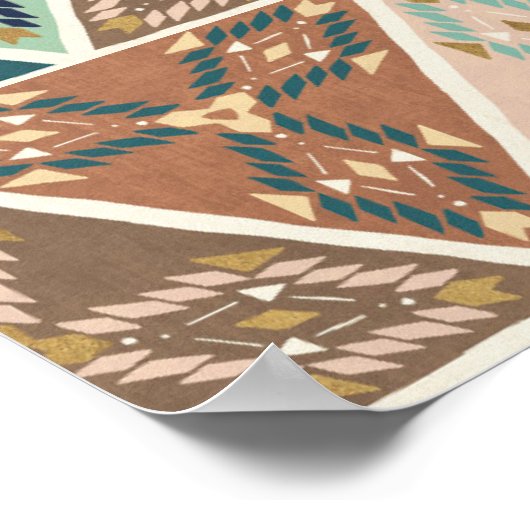 Geo-stap buiten | Geometrisch patroon Poster (Hoek)