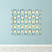 Geo-stap buiten | Geometrische pijlpatroon Canvas Afdruk (Insitu (Houten vloer))