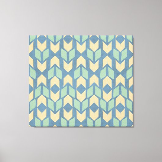 Geo-stap buiten | Geometrische pijlpatroon Canvas Afdruk (Voorkant)