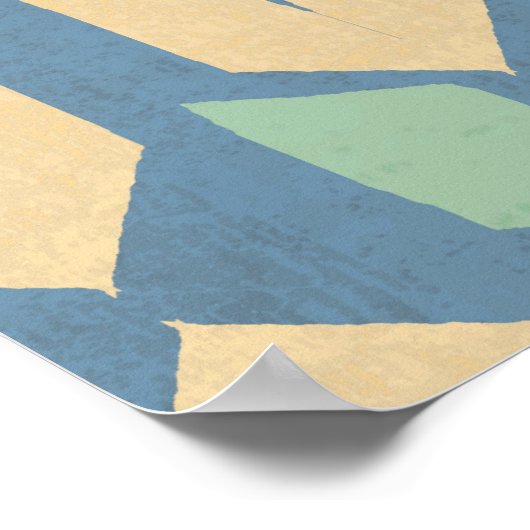 Geo-stap buiten | Geometrische pijlpatroon Poster (Hoek)