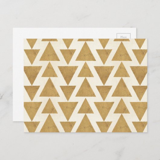 Geo-stap buiten | Gold Geometric Pattern Briefkaart (Voorkant / Achterkant)