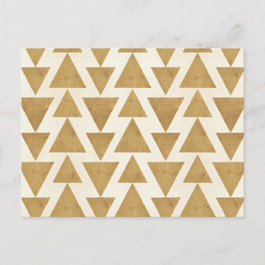 Geo-stap buiten | Gold Geometric Pattern Briefkaart (Voorkant)