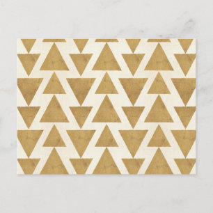 Geo-stap buiten   Gold Geometric Pattern Briefkaart