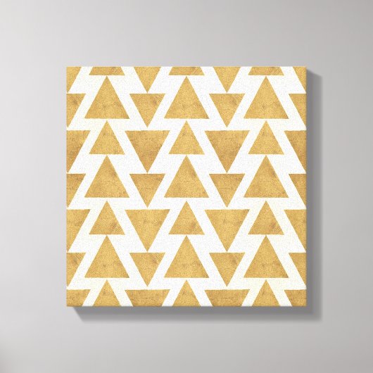 Geo-stap buiten | Gold Geometric Pattern Canvas Afdruk (Voorkant)