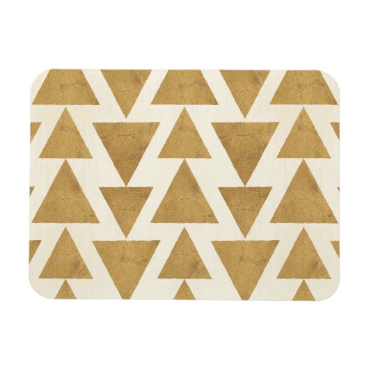 Geo-stap buiten | Gold Geometric Pattern Magneet (Horizontaal)