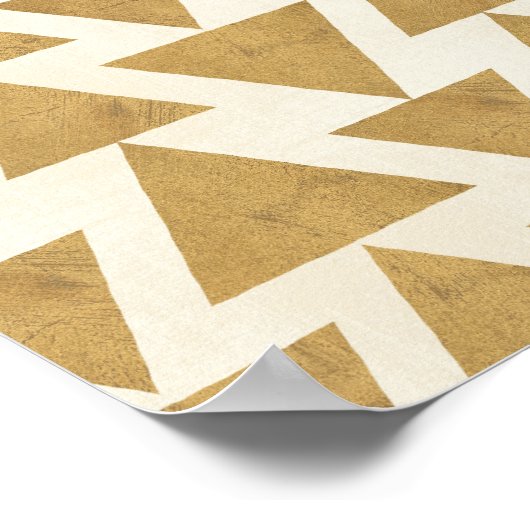 Geo-stap buiten | Gold Geometric Pattern Poster (Hoek)