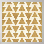 Geo-stap buiten | Gold Geometric Pattern Poster (Voorkant)