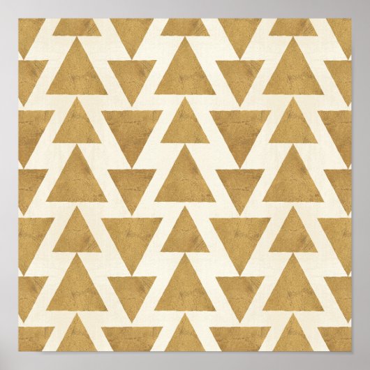 Geo-stap buiten | Gold Geometric Pattern Poster (Voorkant)