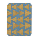 Geo-stap buiten | Goud en blauw patroon Magneet (Verticaal)