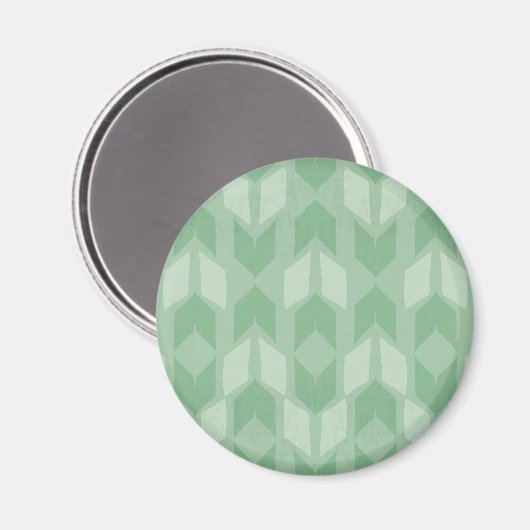 Geo-stap buiten | Groene pijlpatroon Magneet (Voorkant / Achterkant)