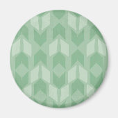 Geo-stap buiten | Groene pijlpatroon Magneet (Voorkant)
