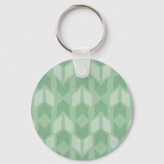 Geo-stap buiten | Groene pijlpatroon Sleutelhanger (Voorkant)