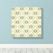 Geo-stap buiten | Tribalpatroon Canvas Afdruk (Insitu (Houten vloer))