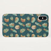 Geo-stap buitenshuis | Blauw patroon Case-Mate iPhone Case (Achterkant (horizontaal))