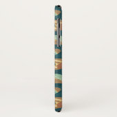 Geo-stap buitenshuis | Blauw patroon Case-Mate iPhone Case (Achterkant/links)