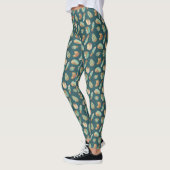 Geo-stap buitenshuis | Blauw patroon Leggings (Links)