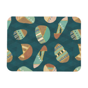 Geo-stap buitenshuis   Blauw patroon Magneet