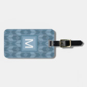 Geo-stap buitenshuis | Blauw pijlpatroon Bagagelabel (Voorkant horizontaal)