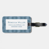 Geo-stap buitenshuis | Blauw pijlpatroon Bagagelabel (Achterkant horizontaal)