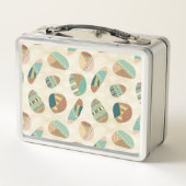 Geo-stap buitenshuis  | Blauwgroen patroon (Achterkant)