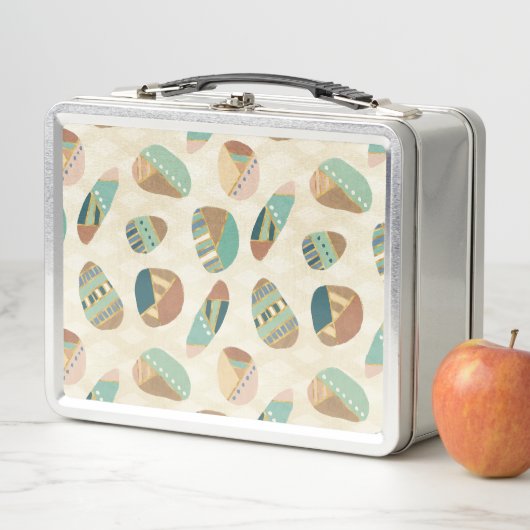 Geo-stap buitenshuis  | Blauwgroen patroon (In situ)