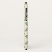 Geo-stap buitenshuis  | Blauwgroen patroon Case-Mate iPhone Case (Achterkant/links)