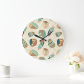 Geo-stap buitenshuis | Blauwgroen patroon Grote Klok (Huis)