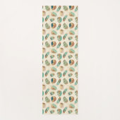 Geo-stap buitenshuis | Blauwgroen patroon Yogamat (Voorkant)