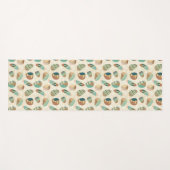 Geo-stap buitenshuis | Blauwgroen patroon Yogamat (Voorkant (horizontaal))